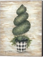 Gingham Topiary Spiral Fine Art Print