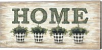 Gingham Topiaries Home Fine Art Print