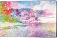 Rainbow Bright Beach Scene Fine Art Print