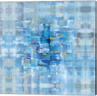 Abstract Squares Blue Fine Art Print