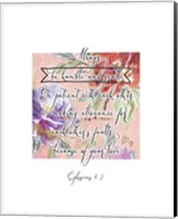 Ephesians 4-2 Box Floral Fine Art Print