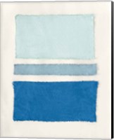 Painted Weaving V Pacific Blue Fine Art Print