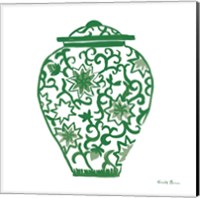 Chinoiserie III Green Fine Art Print