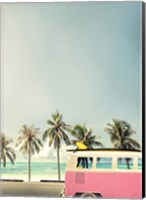 Surf Bus Pink Fine Art Print