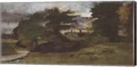 Landscape with Cottages Fine Art Print