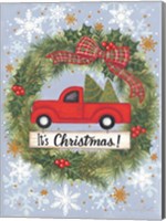 Red Truck Christmas Fine Art Print
