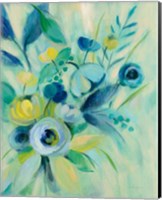 Elegant Blue Floral I Fine Art Print
