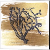 Brushed Gold Branch Coral Fine Art Print