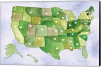 USA Capital Map Fine Art Print