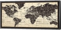 Old World Map Parchment Fine Art Print