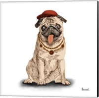 Pugs in Hats I Fine Art Print