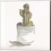 Watercolor Cactus Still Life II Fine Art Print