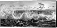 Waves Crashing, Point Reyes, California (detail, BW) Fine Art Print