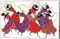 Lead Dancer In Purple Gown Fine Art Print