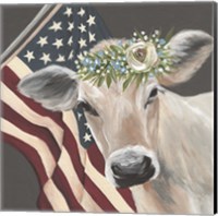 Patriotic Cow Fine Art Print