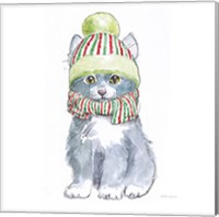 Christmas Kitties II Square Fine Art Print