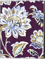 Ceylon Gardens III Plum Crop Fine Art Print