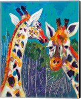 Colorful Giraffes Fine Art Print