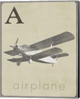 A is for Airplane Fine Art Print