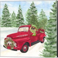 Dog Days of Christmas IV Truck Fine Art Print