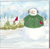 Snowman Christmas V Fine Art Print