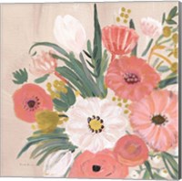Vintage Floral IV Flipped Modern Fine Art Print