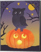 Halloween Critter III Light Owl Fine Art Print