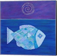 Fish With Spiral Moon Fine Art Print