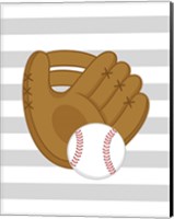 Baseball Glove Stripes Fine Art Print