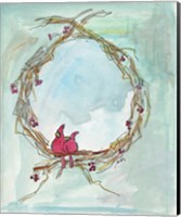 Cardinal Wreath Fine Art Print
