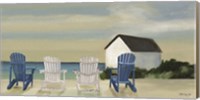 Beach Chairs Panorama Fine Art Print
