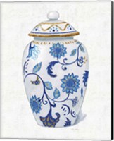 Flora Chinoiserie I Textured Fine Art Print
