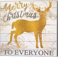 Merry Christmas Deer Fine Art Print