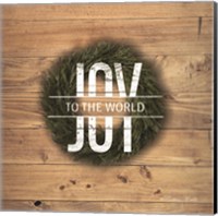 Joy to the World with Wreath Fine Art Print