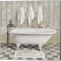 Victorian Bath IV White Tub Fine Art Print