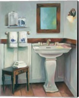 Cottage Sink Navy Fine Art Print
