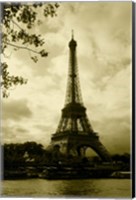 Tower At The Riverside, Eiffel Tower, Paris, France Fine Art Print