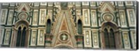 Low Angle View Of Details Of A Cathedral, Duomo Santa Maria Del Fiore, Florence, Italy Fine Art Print