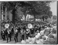 Fourth Of July Main Street Parade With Marching Band Fine Art Print