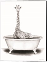 Giraffe in Tub Fine Art Print