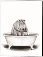 Hippo in Tub Fine Art Print