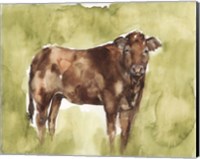 Cow in the Field I Fine Art Print
