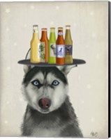 Husky 2 Beer Lover Fine Art Print