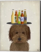 Labradoodle Brown 1 Beer Lover Fine Art Print