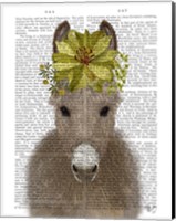 Donkey Sunflower Book Print Fine Art Print