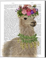 Llama Bohemian 2 Book Print Fine Art Print