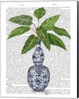 Chinoiserie Vase 1, With Plant Book Print Fine Art Print