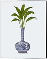 Chinoiserie Vase 3, With Plant Fine Art Print
