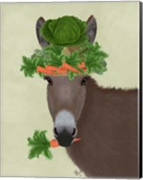 Donkey Carrot Hat Fine Art Print