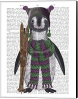 Penguin Skis Book Print Fine Art Print